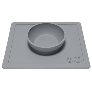 EZPZ Happy Bowl Silikon Schüssel Farbe grau Essmatte