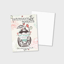 Laden Sie das Bild in den Galerie-Viewer, Stekora Design - Hochzeitsdaten Karten SET Motiv Kutsche