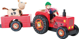 Small Foot - Holz Traktor mit Anhänger Bauernhof
