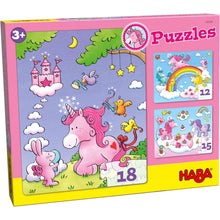 Laden Sie das Bild in den Galerie-Viewer, Haba -  Puzzles Einhorn Glitzerglück