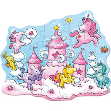 Laden Sie das Bild in den Galerie-Viewer, Haba - XL-Puzzle Einhorn Glitzerglück Wolkenpuzzelei