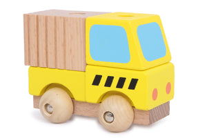 Small Foot - Holz Rettungswagen Steckfahrzeuge 4er Set