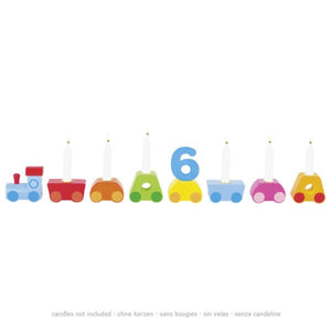 Goki -  Geburtstagszug Regenbogen mit Zahlen 1 bis 6