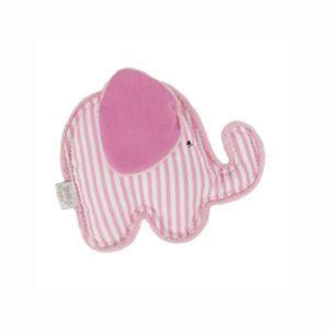 Goki - Stoff Greifling mit Rassel Elefant rosa, le petit