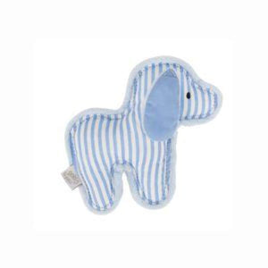 Goki - Stoff Greifling mit Rassel Hund blau, le petit