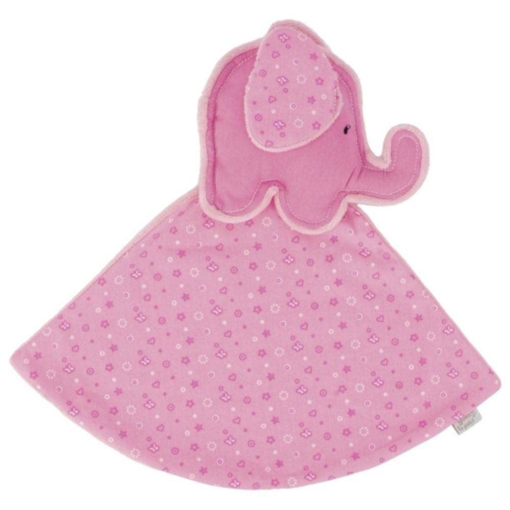 Goki - Stoff Kuscheltuch Elefant rosa, le petit