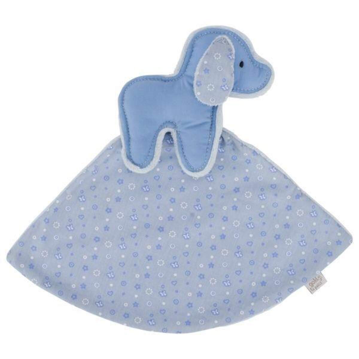 Goki - Stoff Kuscheltuch Hund blau, le petit