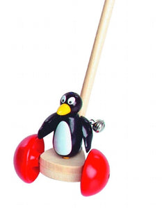 HEIMESS - Holz Schiebetier Pinguin mit Glocke