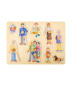 Small Foot - Holz Steckpuzzle Familie