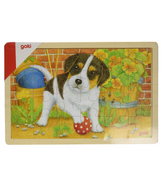 Goki -  Holz Einlegepuzzle Puzzle Kleiner Hund 24 Teile