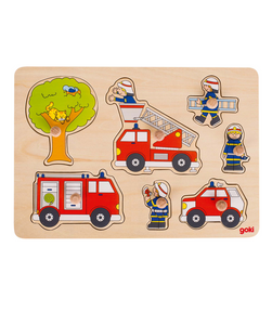 Goki - Holz Steckpuzzle Feuerwehreinsatz