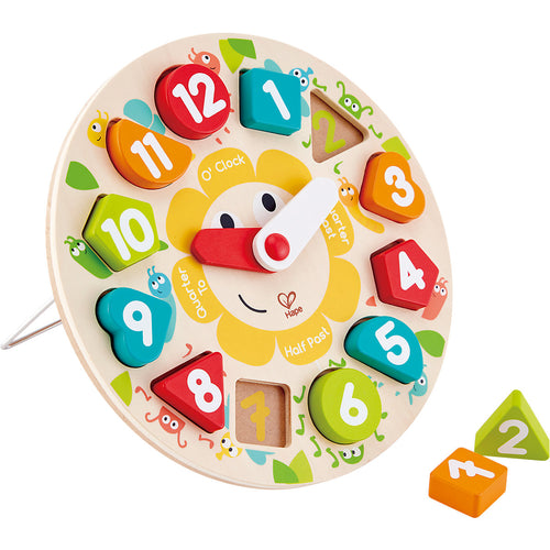 Hape - Holz Steckpuzzle Uhr