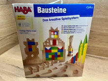 Laden Sie das Bild in den Galerie-Viewer, Haba - Holz Bauklötze natur farbig Bausteine Set 54 tlg. maxi