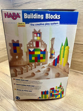 Laden Sie das Bild in den Galerie-Viewer, Haba - Holz Bauklötze natur farbig Bausteine Set 54 tlg. maxi