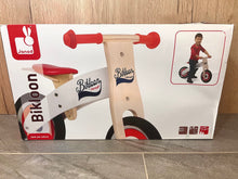 Laden Sie das Bild in den Galerie-Viewer, Janod - Holz Bikloon Laufrad Lernlaufrad groß weiß/rot