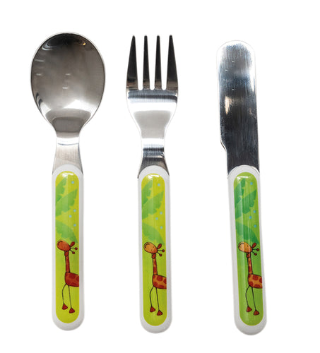 rundum - Metall Besteck Set Safari 3 teilig