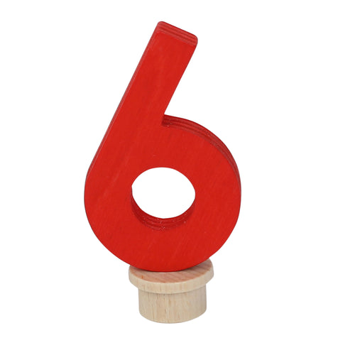 Ahrens AHS - Holz Stecker Geburtstagszahl 6