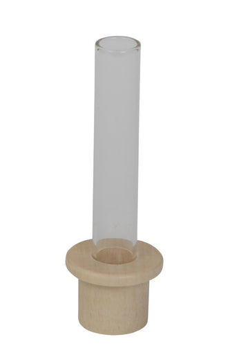 Ahrens AHS - Holz Stecker Glasvase natur