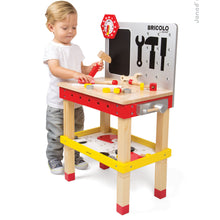 Laden Sie das Bild in den Galerie-Viewer, Janod - Große Holz Werkbank Redmaster höhenverstellbar magnetisch SET