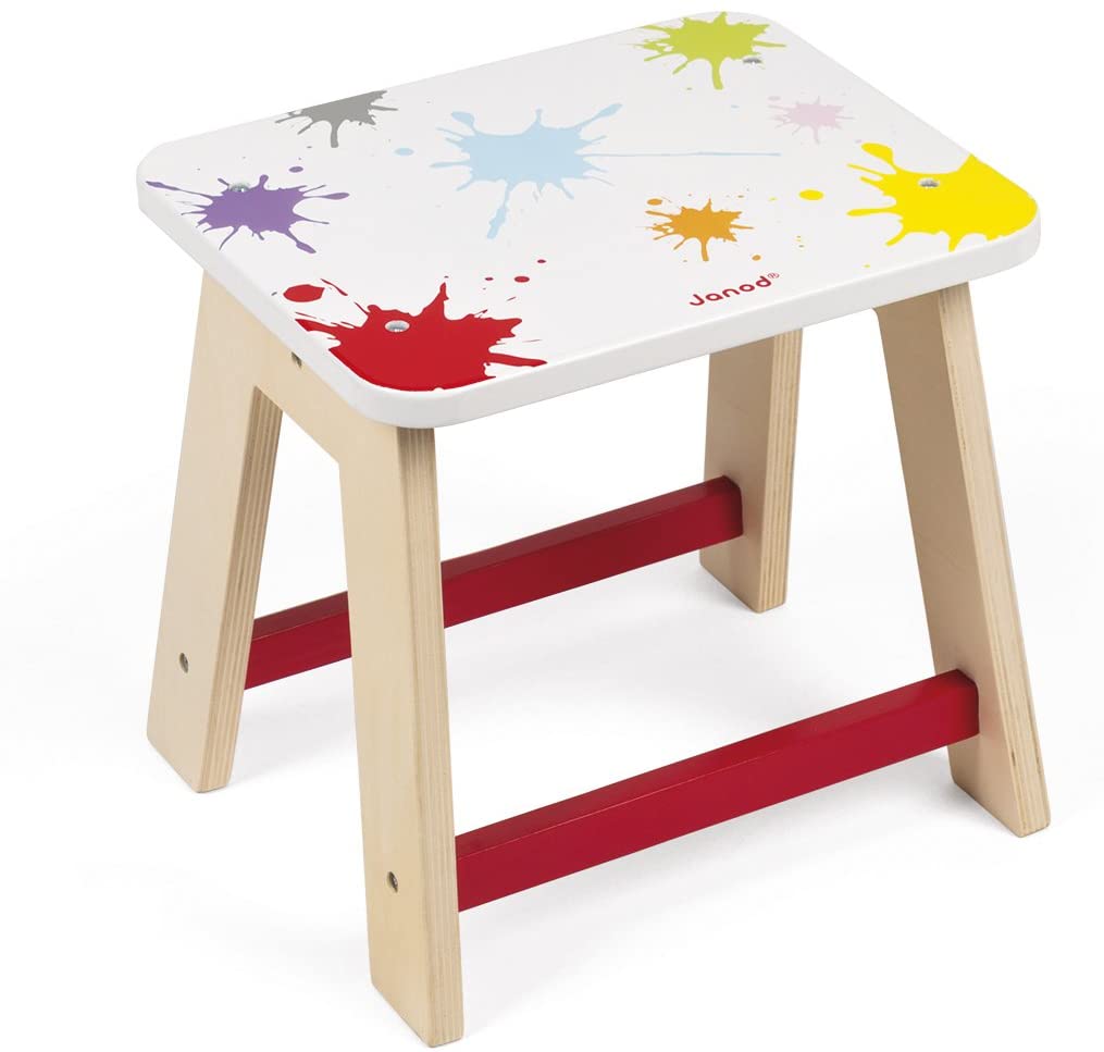 Janod - Tafel und Schreibtisch Holz Hocker Stuhl Splash