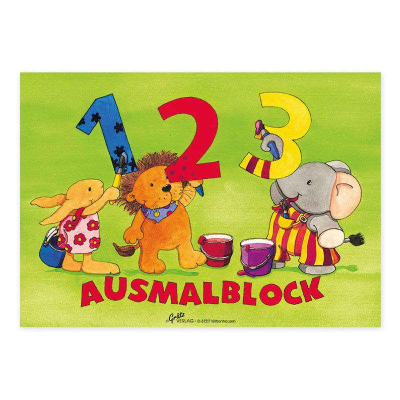 Malbuch Ausmalblock 1-2-3 Zahlen