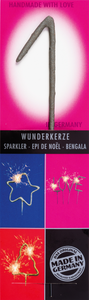 Wondercandle - Wunderkerze classic Zahl 1 grau