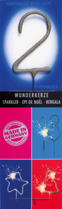 Wondercandle - Wunderkerze classic Zahl 2 grau
