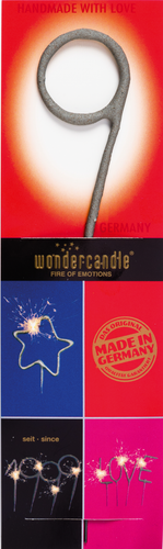 Wondercandle - Wunderkerze classic Zahl 9 grau