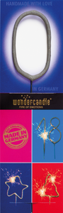 Wondercandle - Wunderkerze classic Zahl 0 grau