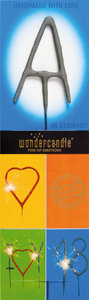 Wondercandle - Wunderkerze classic Buchstabe A grau