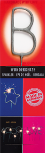 Wondercandle - Wunderkerze classic Buchstabe B grau