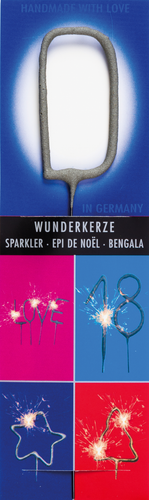 Wondercandle - Wunderkerze classic Buchstabe D grau