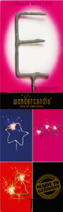 Wondercandle - Wunderkerze classic Buchstabe E grau