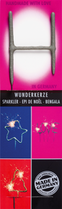 Wondercandle - Wunderkerze classic Buchstabe H grau