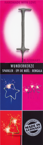 Wondercandle - Wunderkerze classic Buchstabe I grau