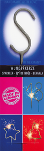 Wondercandle - Wunderkerze classic Buchstabe S grau