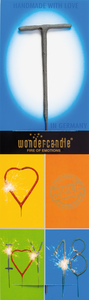 Wondercandle - Wunderkerze classic Buchstabe T grau