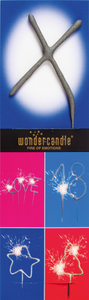 Wondercandle - Wunderkerze classic Buchstabe X grau