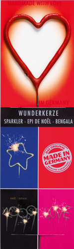 Wondercandle - Wunderkerze classic Herz rot