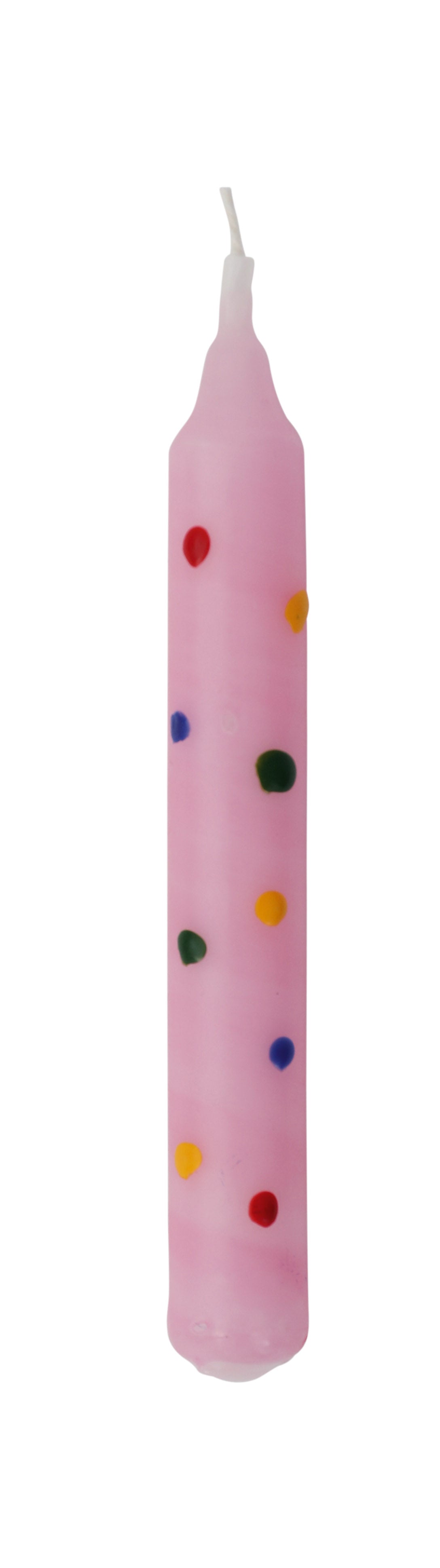Ahrens AHS - Kerze rosa mit bunten Punkten