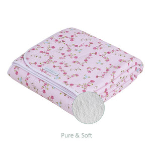 Little Dutch - Decke Wiegendecke 70x100 cm pure & soft pink Blumen