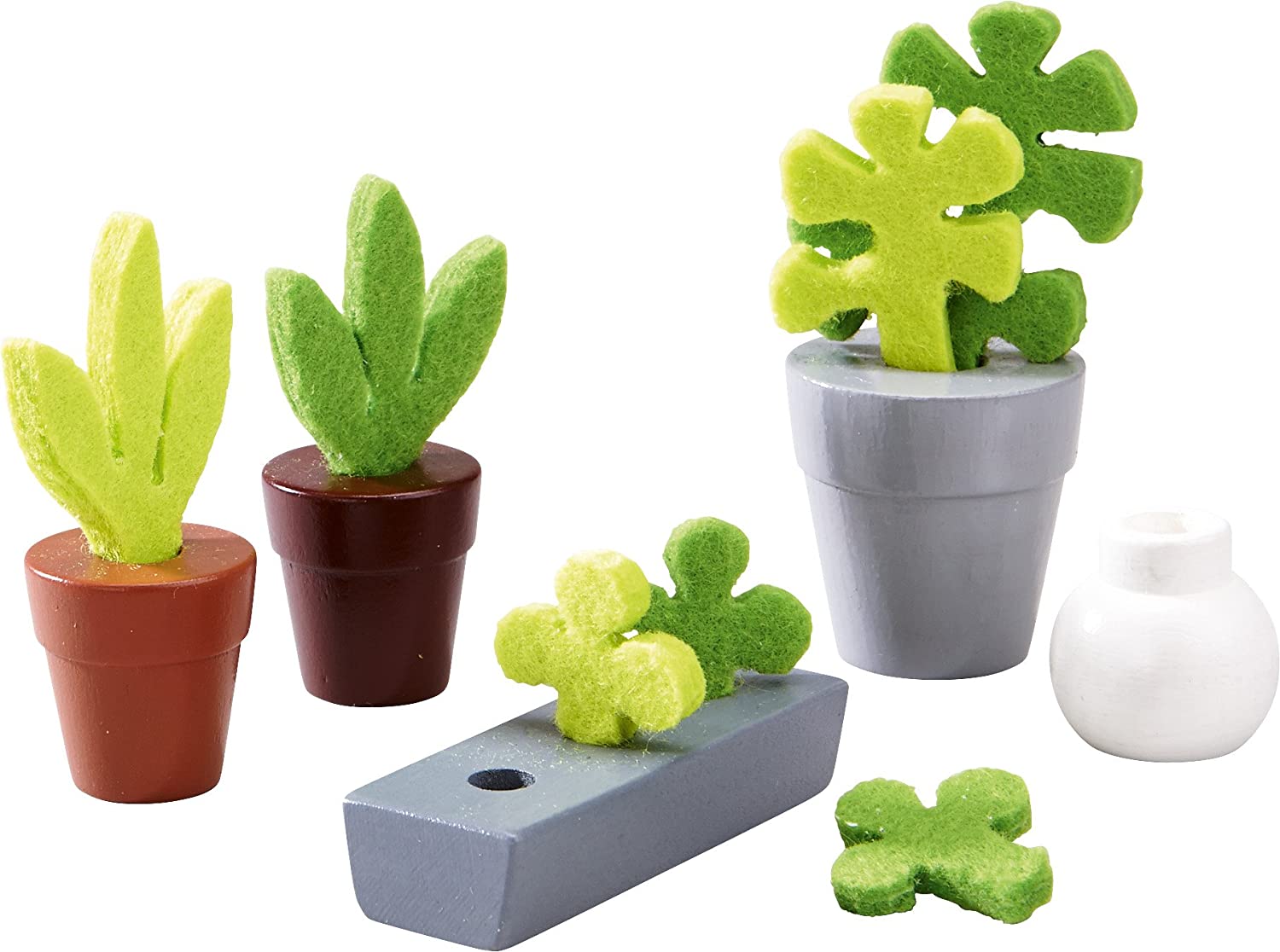 Haba Little Friends - Puppenhaus Zubehör Set Blumen Pflanzen