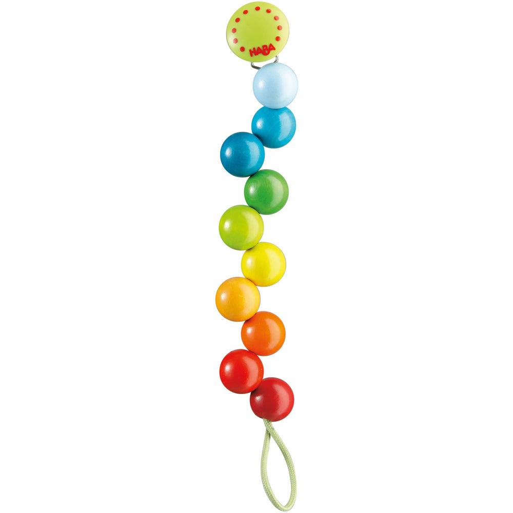 Haba - Holz Schnullerkette Regenbogen