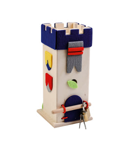 Ahrens AHS - Holz Filz Spardose Schatzturm blau