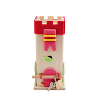 Laden Sie das Bild in den Galerie-Viewer, Ahrens AHS - Holz Filz Spardose Schatzturm pink