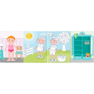 Haba Kreativ Kids - Mal- und Stickerbuch Anziehpuppen