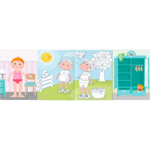 Haba Kreativ Kids - Mal- und Stickerbuch Anziehpuppen