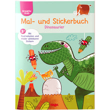 Laden Sie das Bild in den Galerie-Viewer, Haba Kreativ Kids - Mal- und Stickerbuch Dinosaurier