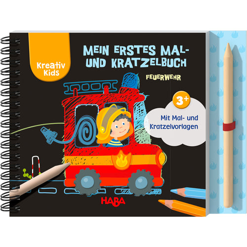 Haba Kreativ Kids - Mein erstes Mal- und Kratzelbuch Feuerwehr