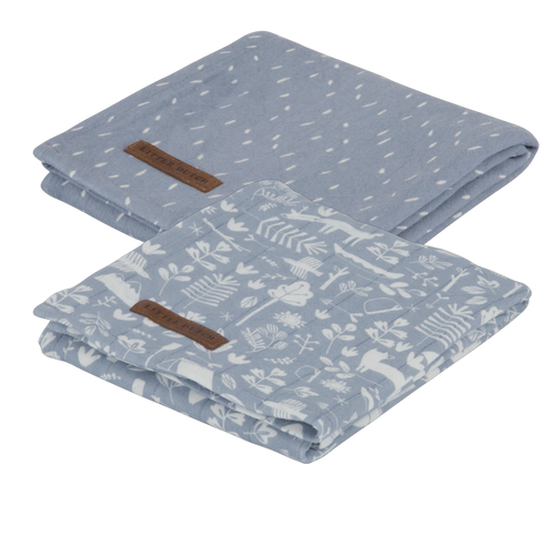 Little Dutch - Mullwindeln 70x70 cm Set 2tlg. adventure blue